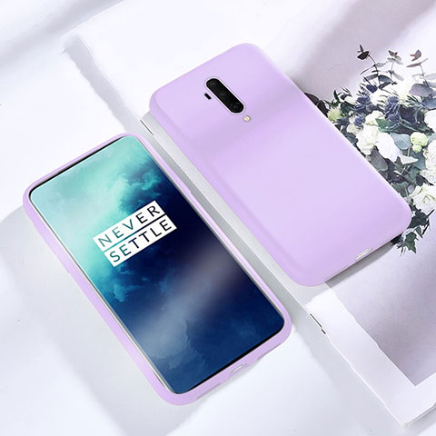 Coque Ultra Fine Silicone Souple 360 Degres Housse Etui S03 pour OnePlus 7T Pro 5G Violet