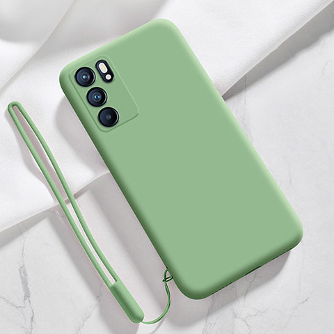 Coque Ultra Fine Silicone Souple 360 Degres Housse Etui S03 pour Oppo Reno6 5G Pastel Vert