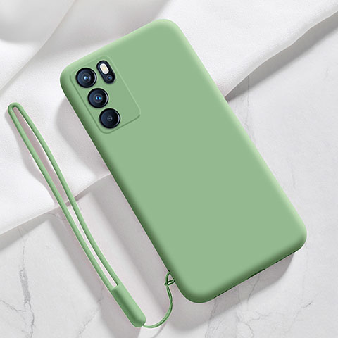 Coque Ultra Fine Silicone Souple 360 Degres Housse Etui S03 pour Oppo Reno6 Pro 5G India Pastel Vert