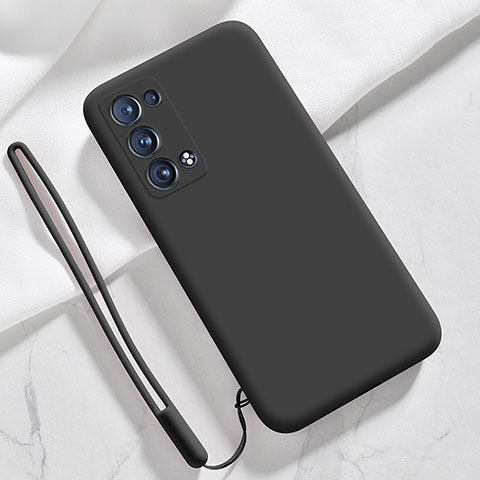 Coque Ultra Fine Silicone Souple 360 Degres Housse Etui S03 pour Oppo Reno6 Pro 5G Noir