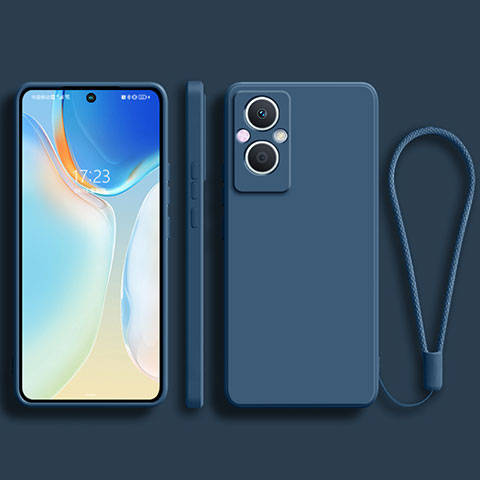 Coque Ultra Fine Silicone Souple 360 Degres Housse Etui S03 pour Oppo Reno8 Lite 5G Bleu