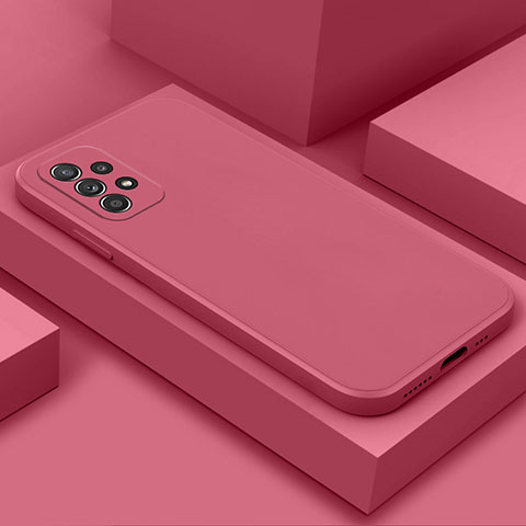 Coque Ultra Fine Silicone Souple 360 Degres Housse Etui S03 pour Samsung Galaxy M32 5G Rose Rouge