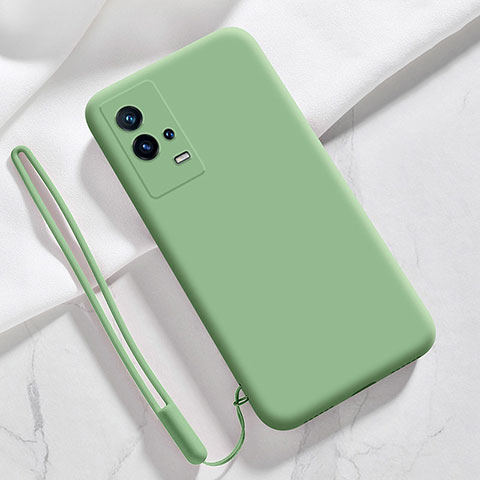 Coque Ultra Fine Silicone Souple 360 Degres Housse Etui S03 pour Vivo iQOO 8 Pro 5G Pastel Vert