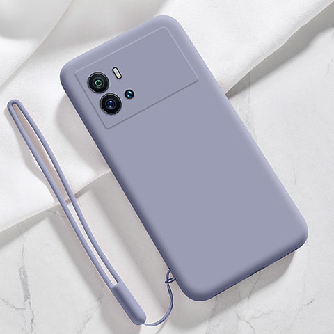 Coque Ultra Fine Silicone Souple 360 Degres Housse Etui S03 pour Vivo iQOO 9 5G Gris Lavende