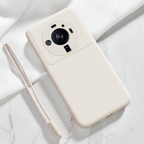 Coque Ultra Fine Silicone Souple 360 Degres Housse Etui S03 pour Xiaomi Mi 12S Ultra 5G Blanc