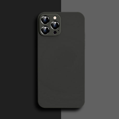 Coque Ultra Fine Silicone Souple 360 Degres Housse Etui S04 pour Apple iPhone 13 Pro Max Noir