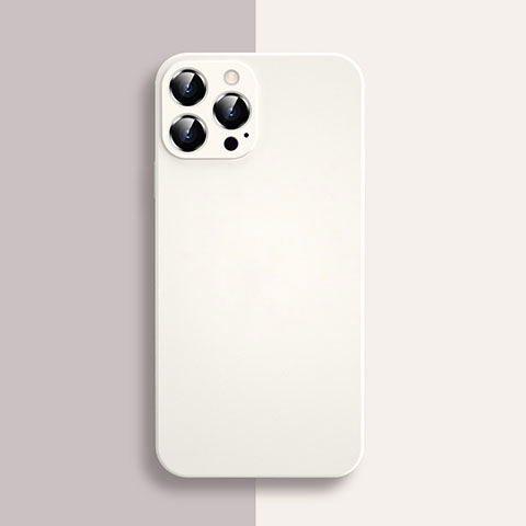 Coque Ultra Fine Silicone Souple 360 Degres Housse Etui S04 pour Apple iPhone 15 Pro Max Blanc