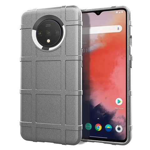 Coque Ultra Fine Silicone Souple 360 Degres Housse Etui S04 pour OnePlus 7T Argent