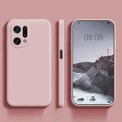 Coque Ultra Fine Silicone Souple 360 Degres Housse Etui S04 pour Oppo Find X5 5G Rose