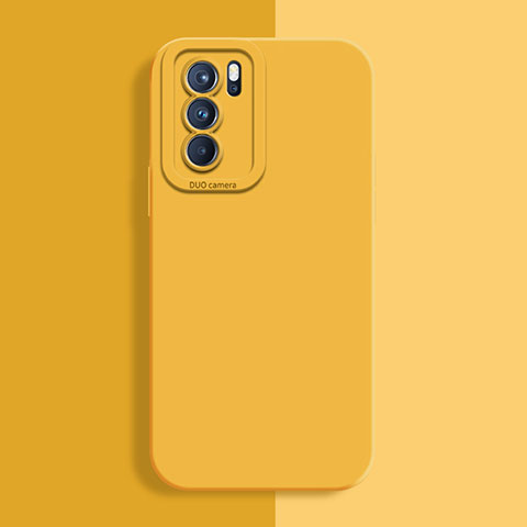 Coque Ultra Fine Silicone Souple 360 Degres Housse Etui S04 pour Oppo Reno6 5G Jaune