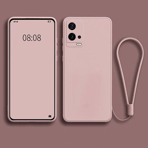 Coque Ultra Fine Silicone Souple 360 Degres Housse Etui S04 pour Vivo iQOO 8 Pro 5G Rose