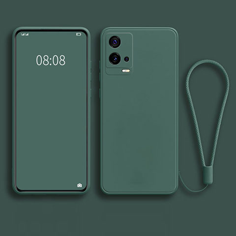 Coque Ultra Fine Silicone Souple 360 Degres Housse Etui S04 pour Vivo iQOO 8 Pro 5G Vert