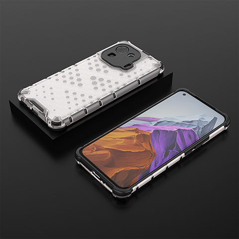 Coque Ultra Fine Silicone Souple 360 Degres Housse Etui S04 pour Xiaomi Mi 11 Pro 5G Blanc