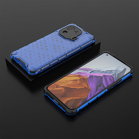 Coque Ultra Fine Silicone Souple 360 Degres Housse Etui S04 pour Xiaomi Mi 11 Pro 5G Bleu