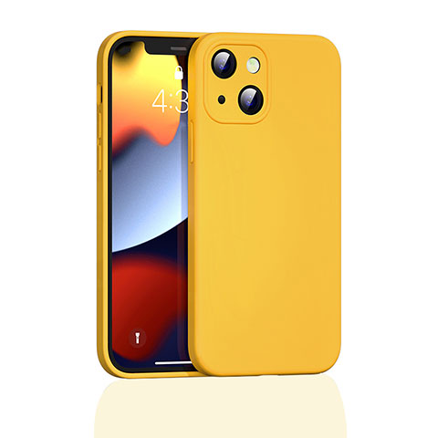 Coque Ultra Fine Silicone Souple 360 Degres Housse Etui S05 pour Apple iPhone 13 Mini Jaune