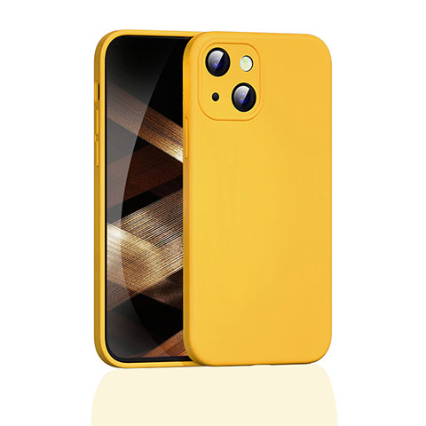 Coque Ultra Fine Silicone Souple 360 Degres Housse Etui S05 pour Apple iPhone 15 Jaune