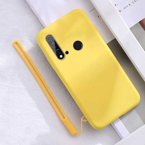 Coque Ultra Fine Silicone Souple 360 Degres Housse Etui S05 pour Huawei Nova 5i Jaune