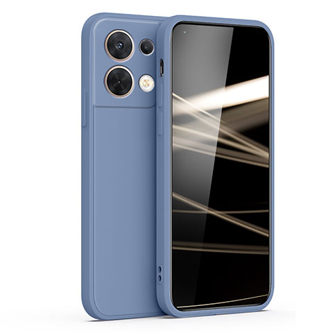 Coque Ultra Fine Silicone Souple 360 Degres Housse Etui S05 pour Oppo Reno8 5G Gris Lavende