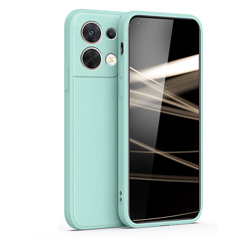 Coque Ultra Fine Silicone Souple 360 Degres Housse Etui S05 pour Oppo Reno8 Pro 5G Cyan