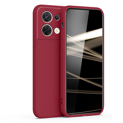 Coque Ultra Fine Silicone Souple 360 Degres Housse Etui S05 pour Oppo Reno8 Pro 5G Rouge