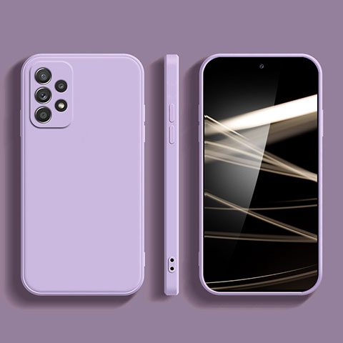 Coque Ultra Fine Silicone Souple 360 Degres Housse Etui S05 pour Samsung Galaxy A52s 5G Violet Clair