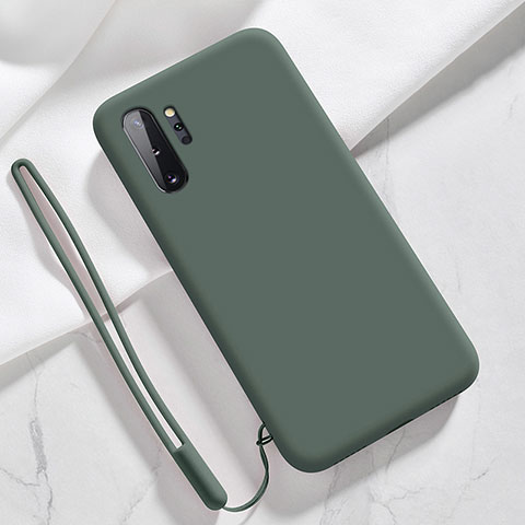 Coque Ultra Fine Silicone Souple 360 Degres Housse Etui S05 pour Samsung Galaxy Note 10 Plus 5G Vert Nuit