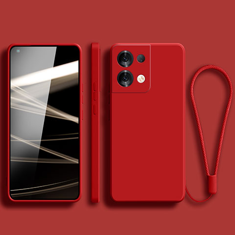 Coque Ultra Fine Silicone Souple 360 Degres Housse Etui S07 pour Oppo Reno8 Pro+ Plus 5G Rouge