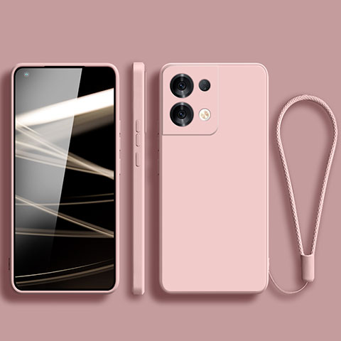 Coque Ultra Fine Silicone Souple 360 Degres Housse Etui S07 pour Oppo Reno9 Pro+ Plus 5G Rose