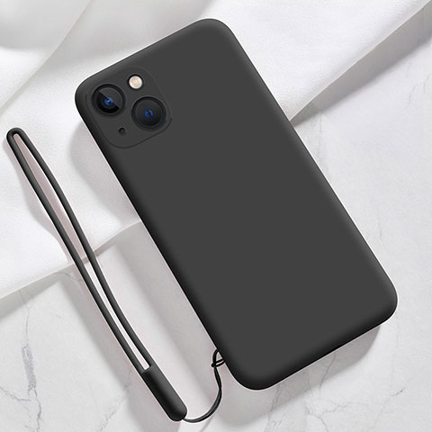 Coque Ultra Fine Silicone Souple 360 Degres Housse Etui S08 pour Apple iPhone 14 Noir