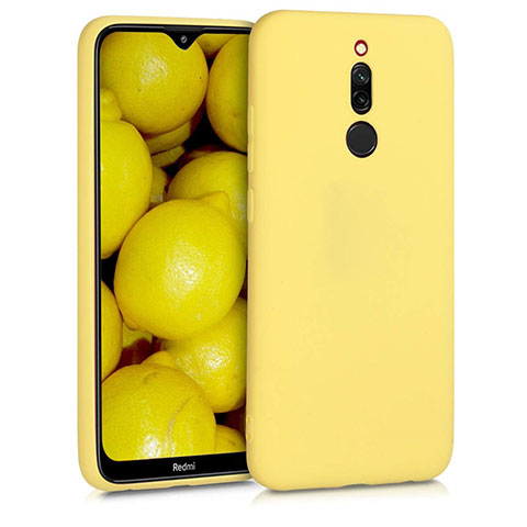 Coque Ultra Fine Silicone Souple 360 Degres Housse Etui S08 pour Xiaomi Redmi 8 Jaune