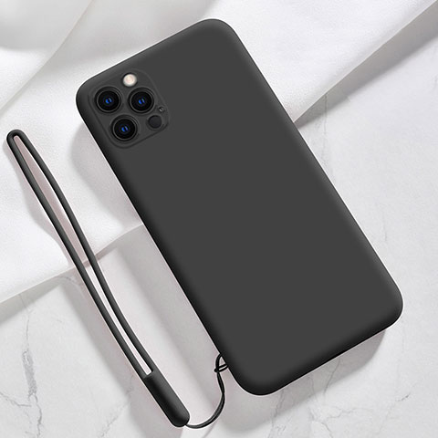 Coque Ultra Fine Silicone Souple 360 Degres Housse Etui S09 pour Apple iPhone 13 Pro Max Noir