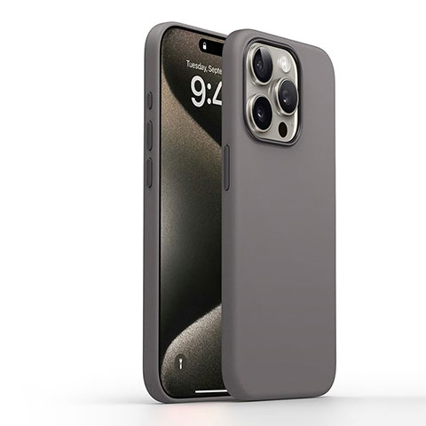 Coque Ultra Fine Silicone Souple 360 Degres Housse Etui YK1 pour Apple iPhone 13 Pro Max Gris Fonce