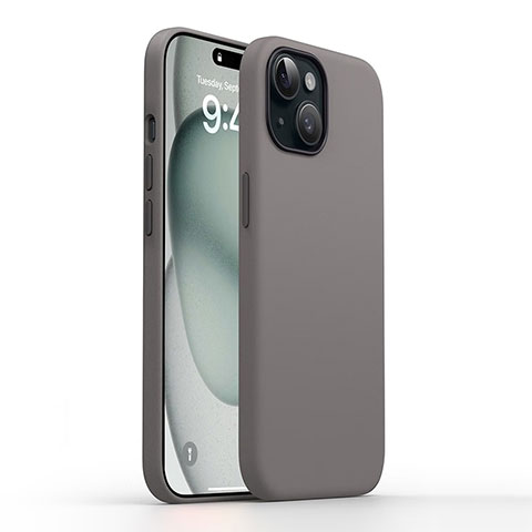 Coque Ultra Fine Silicone Souple 360 Degres Housse Etui YK1 pour Apple iPhone 14 Plus Gris Fonce