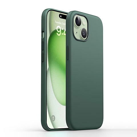 Coque Ultra Fine Silicone Souple 360 Degres Housse Etui YK1 pour Apple iPhone 15 Vert