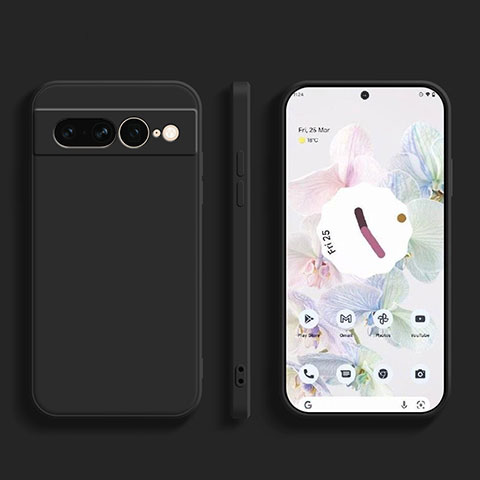 Coque Ultra Fine Silicone Souple 360 Degres Housse Etui YK1 pour Google Pixel 7 Pro 5G Noir