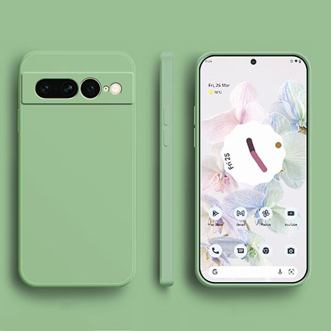 Coque Ultra Fine Silicone Souple 360 Degres Housse Etui YK1 pour Google Pixel 7 Pro 5G Pastel Vert