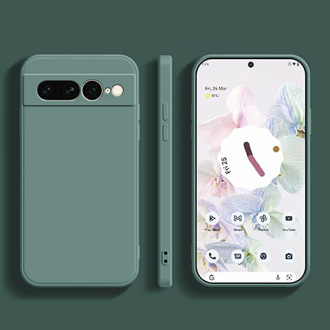 Coque Ultra Fine Silicone Souple 360 Degres Housse Etui YK1 pour Google Pixel 7 Pro 5G Vert