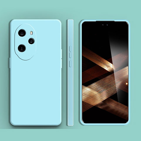 Coque Ultra Fine Silicone Souple 360 Degres Housse Etui YK1 pour Huawei Honor 100 Pro 5G Cyan