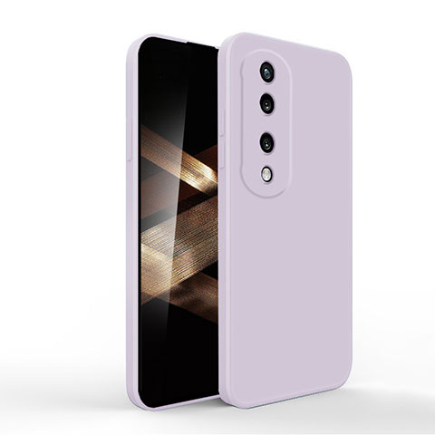 Coque Ultra Fine Silicone Souple 360 Degres Housse Etui YK1 pour Huawei Honor X7b Violet Clair