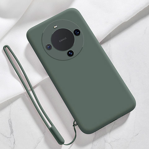 Coque Ultra Fine Silicone Souple 360 Degres Housse Etui YK1 pour Huawei Mate 60 Pro+ Plus Vert Nuit