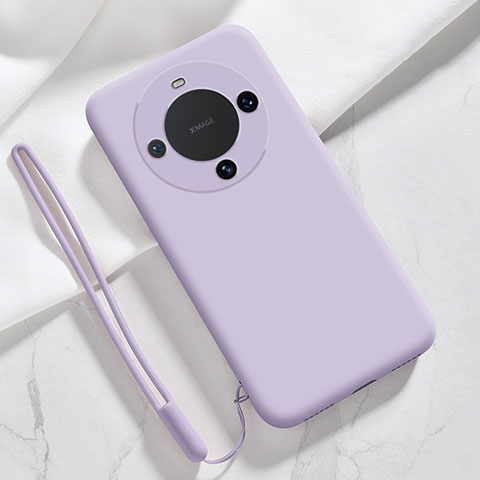 Coque Ultra Fine Silicone Souple 360 Degres Housse Etui YK1 pour Huawei Mate 60 Pro+ Plus Violet Clair