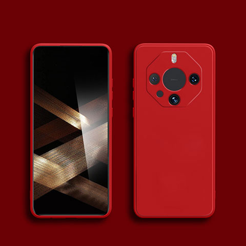 Coque Ultra Fine Silicone Souple 360 Degres Housse Etui YK1 pour Huawei Mate 60 RS Ultimate Rouge