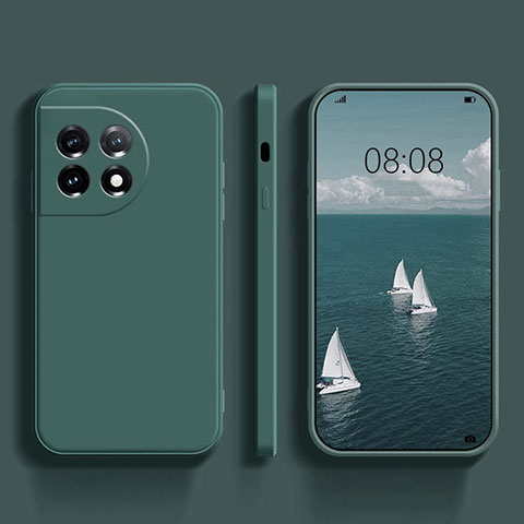 Coque Ultra Fine Silicone Souple 360 Degres Housse Etui YK1 pour OnePlus 11R 5G Vert