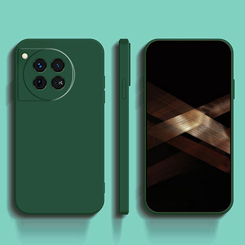 Coque Ultra Fine Silicone Souple 360 Degres Housse Etui YK1 pour OnePlus 12R 5G Vert Nuit