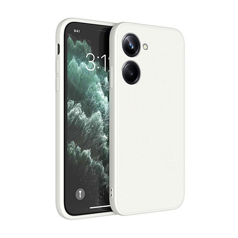 Coque Ultra Fine Silicone Souple 360 Degres Housse Etui YK1 pour Realme 10 Pro 5G Blanc