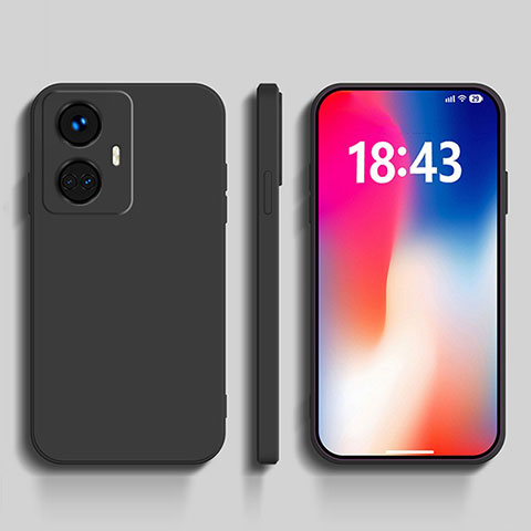 Coque Ultra Fine Silicone Souple 360 Degres Housse Etui YK1 pour Realme 10 Pro+ Plus 5G Noir