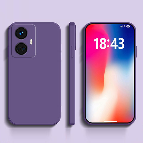 Coque Ultra Fine Silicone Souple 360 Degres Housse Etui YK1 pour Realme 10 Pro+ Plus 5G Violet