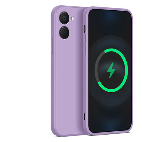 Coque Ultra Fine Silicone Souple 360 Degres Housse Etui YK1 pour Realme 10S 5G Violet Clair