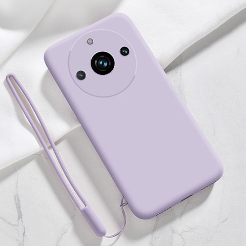 Coque Ultra Fine Silicone Souple 360 Degres Housse Etui YK1 pour Realme 11 Pro 5G Violet Clair