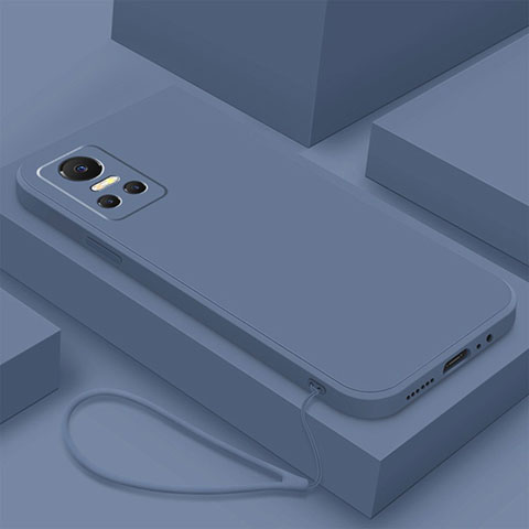 Coque Ultra Fine Silicone Souple 360 Degres Housse Etui YK1 pour Realme GT Neo3 5G Gris Lavende